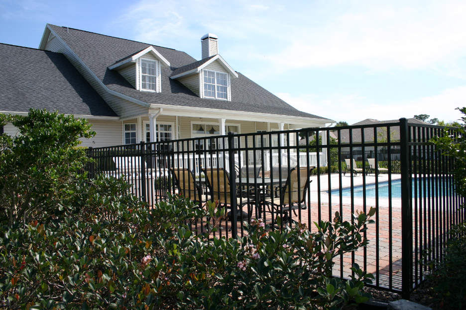 Metal fencing company at a house in Highwood, Illinois