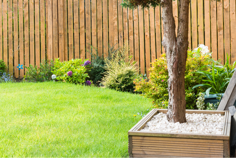 New fence installation at a house in Vernon Hills, Illinois