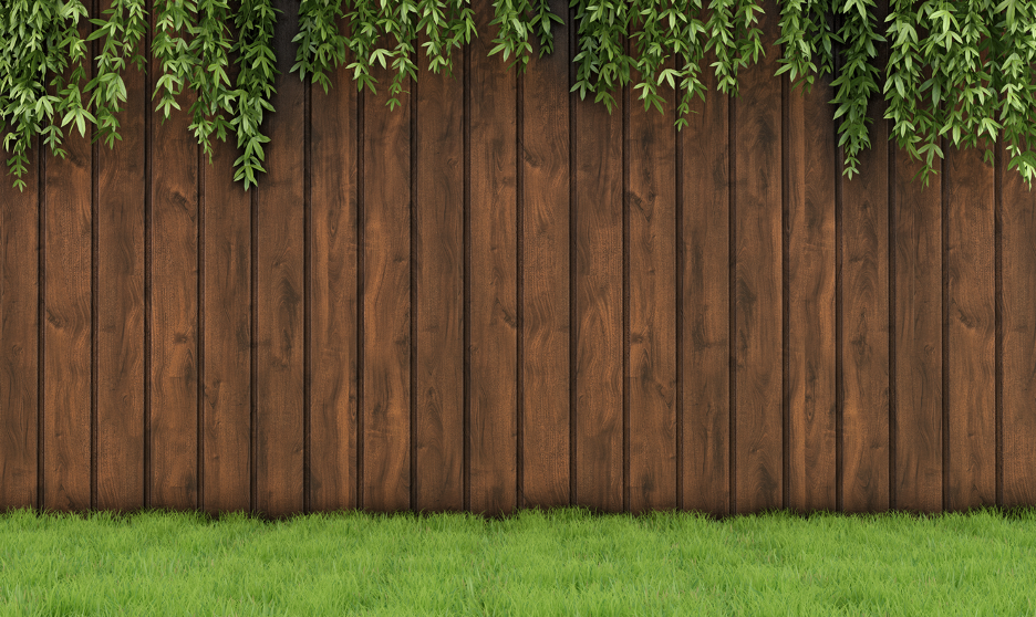 Wood fence at a house in Lake Forest, Illinois